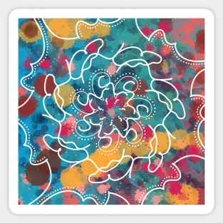 random abstract mandala Sticker